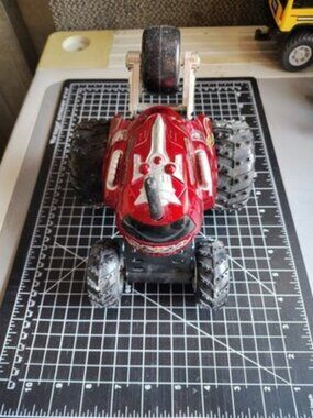 Sharper Image RC/Remote Controlled Red Thunder Tumbler Stunt Truck Works Tested